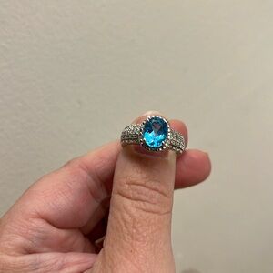 Sterling silver and Topaz Ring size 7